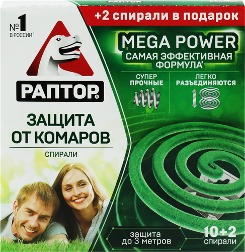 Спирали от комаров РАПТОР, 10шт, картинка