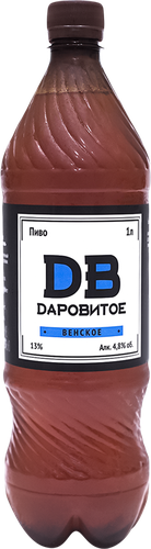 Пиво темное ДАРОВИТОЕ Карамельное нефильтрованное непастеризованное, 4,8%, ПЭТ, 1л