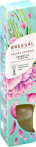 Аромадиффузор BREESAL Aroma Sphere Свежесть чувств, с 4 ротанговыми палочками, 40мл, вид