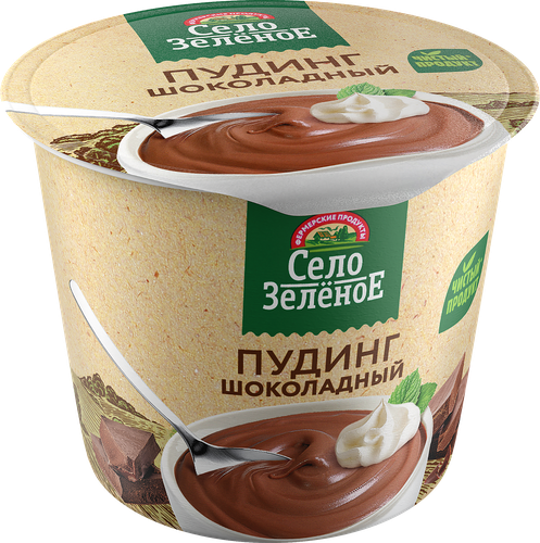 Пудинг молочный СЕЛО ЗЕЛЕНОЕ Шоколад 3%, без змж, 120г, фото