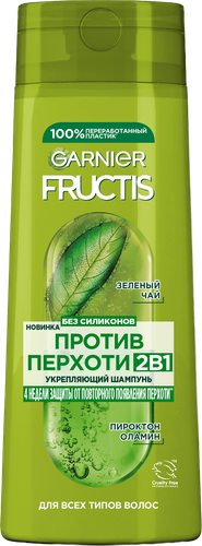 Шампунь против перхоти для волос FRUCTIS 2в1, 250мл, вид