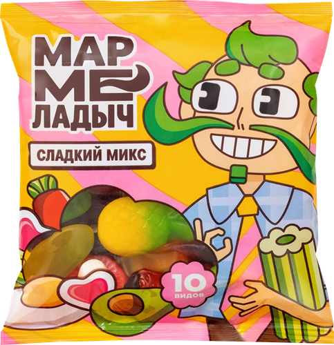 Мармелад жевательный МАРМЕЛАДЫЧ Сладкий микс, 70г, детальное фото