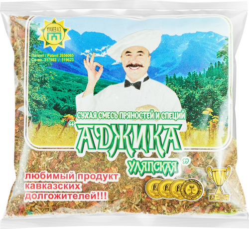 Смесь пряностей ХУАЖЕВ А.З. Аджика Уляпская сухая, 100г, крупный план