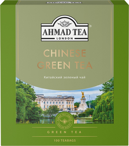 Чай зеленый AHMAD TEA Китайский, 100пак, крупный план