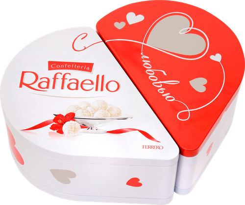 Конфеты RAFFAELLO Сердце с цельным миндальным орехом в кокосовой обсыпке, 300г, фотография