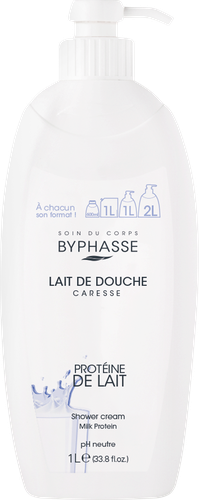 Гель для душа BYPHASSE Caresse с молочными протеинами, 1л, фото
