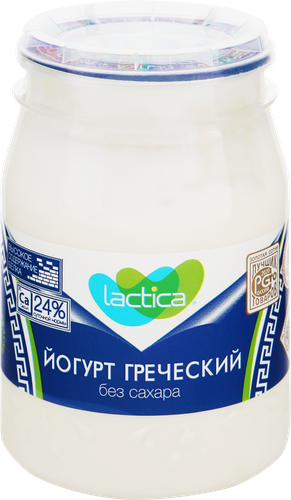 Йогурт LACTICA Греческий Натуральный 4%, без змж, 190г, изображение