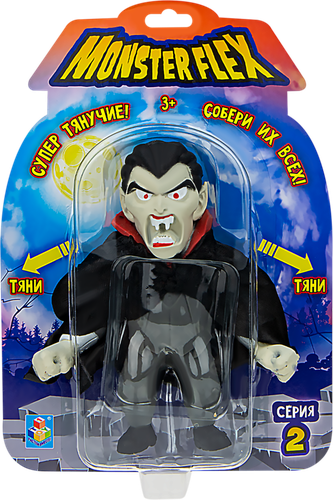 Игрушка 1TOY Monster Flex серия 2 Супертянущиеся фигурки монстров, крупный план