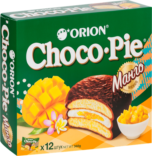 Пирожное ORION Choco Pie Mango, 360г, фотография