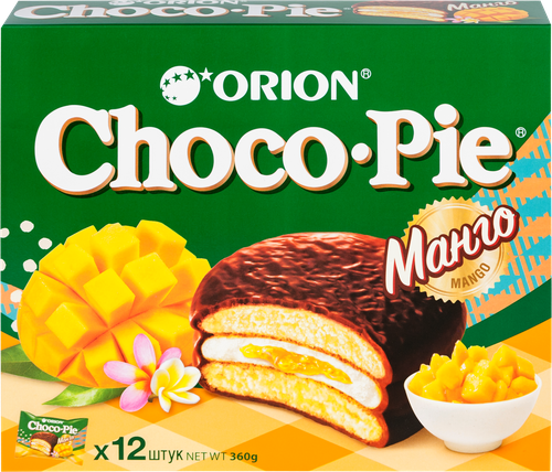 Пирожное ORION Choco Pie Mango, 360г, детальное фото