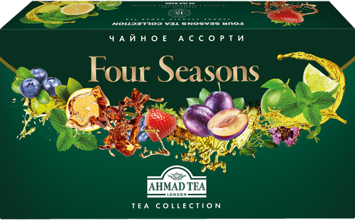 Набор черного и зеленого чая AHMAD TEA Four Seasons 15 вкусов, 90пак, изображение
