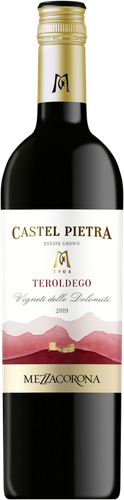 Вино MEZZACORONA Castel Pietra Терольдего Доломити выдержанное красное сухое, 0.75л, вид