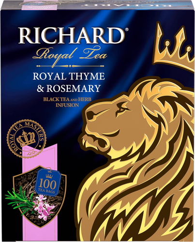 Чай черный RICHARD Royal Thyme&Rosemary байховый с чабрецом и розмарином, 100пак, детальное фото