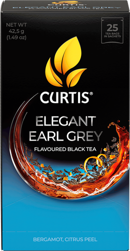 Чай черный CURTIS Elegant Earl Grey ароматизированный с добавками байховый, 25пак, фото