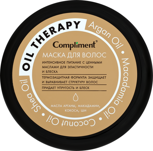 Маска для всех типов волос COMPLIMENT Oil therapy питание и укрепление, 500мл, изображение