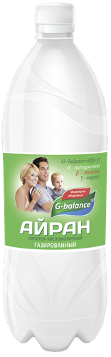Айран G-BALANCE газированный 1%, без змж, 1000мл, вид