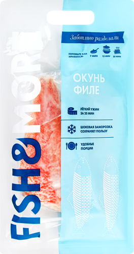 Окунь замороженный FISH & MORE филе, 500г, детальное фото