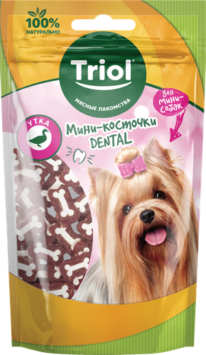 Лакомство для собак TRIOL Мини-медальоны из кролика для мини-собак, 50г, крупный план