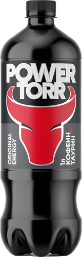 Напиток POWER TORR Black Классический, тонизирующий, газированный, 1л, детальное фото