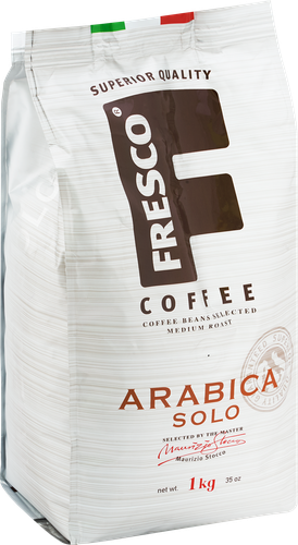 Кофе зерновой FRESCO Arabica Solo натуральный средняя обжарка, 1кг, картинка