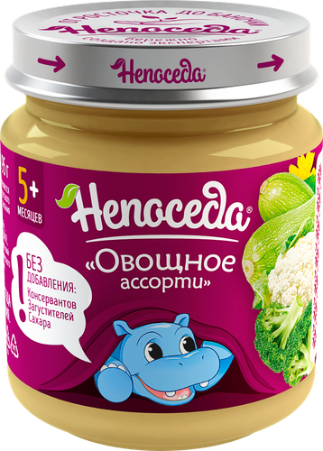 Пюре овощное НЕПОСЕДА Ассорти д/дет. пит. с 5мес., детальное фото