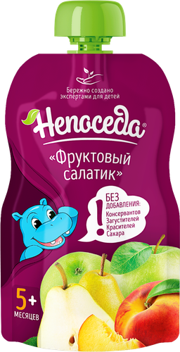 Пюре фруктовое НЕПОСЕДА Фруктовый салатик д/дет. пит. с 5мес., фото