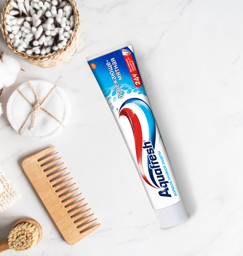Зубная паста AQUAFRESH Формула тройной защиты освежающе-мятная, 125мл, фотография