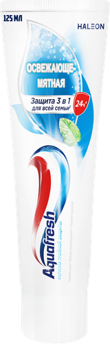 Зубная паста AQUAFRESH Формула тройной защиты освежающе-мятная, 125мл, фото