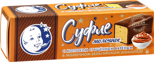 Суфле молочное ЗАВОД ИМЕНИ ПАСТУХОВА с молоком сгущенным вареным в молочном бельгийском шоколаде, без змж, 50г, картинка