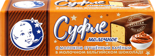Суфле молочное ЗАВОД ИМЕНИ ПАСТУХОВА с молоком сгущенным вареным в молочном бельгийском шоколаде, без змж, 50г, фото