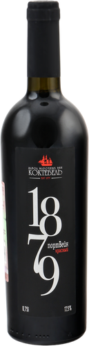 Вино крепленое ликерное 1879 Портвейн красное, 0.75л, крупный план