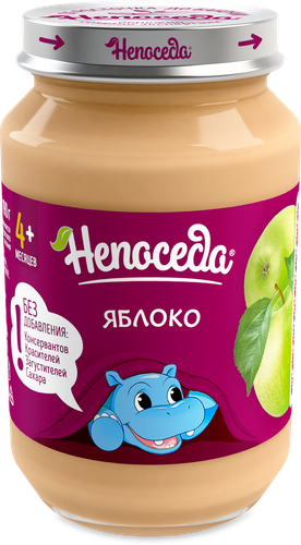 Пюре фруктовое НЕПОСЕДА Яблоко, с 4 месяцев, 185г, фотография