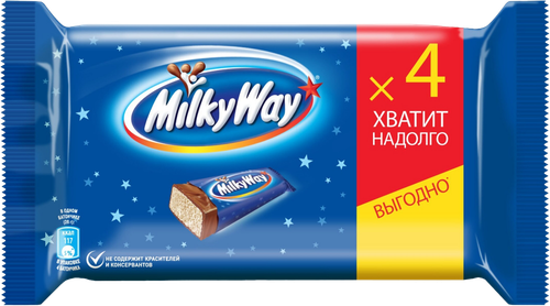 Батончик шоколадный MILKY WAY с суфле, 4х26г, фотография