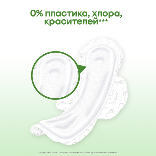 Прокладки ночные KOTEX Natural, 12шт, крупный план