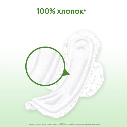 Прокладки ночные KOTEX Natural, 12шт, вид