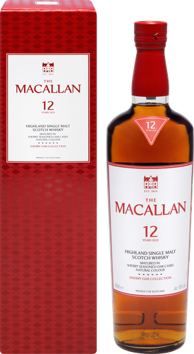 Виски MACALLAN Шерри Оак Коллекшен Шотландский солодовый 12 лет 40%,  0,7л, фотография