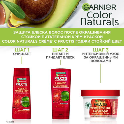 Краска для волос COLOR NATURALS 1.10 Холодный черный, 110мл, изображение
