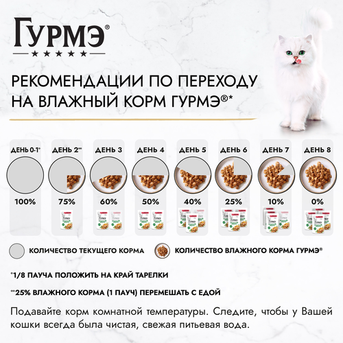 Корм влажный для взрослых кошек ГУРМЭ Натуральные рецепты, лосось-гриль с зеленой фасолью, 75г, фото