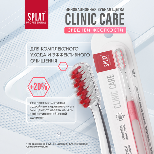 Зубная щетка SPLAT Clinic care, средней жесткости, картинка