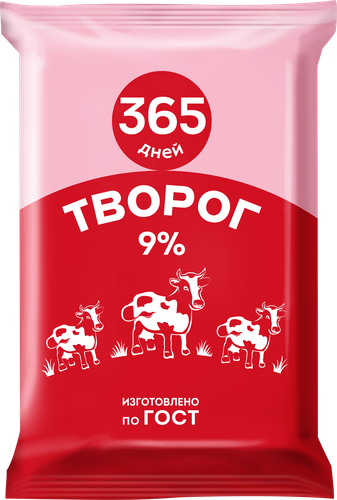 Творог 365 ДНЕЙ 9%, без змж, 180г, картинка