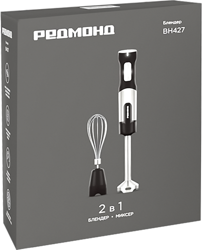 Блендер РЕДМОНД черный, металл/пластик, 6,3х40х6,3см, 1200Вт, Арт. BH427, картинка