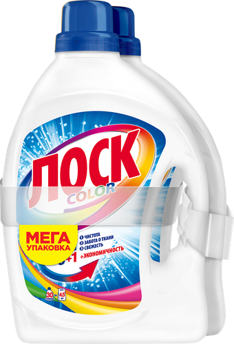 Гель для стирки ЛОСК Color, 2x1.95л, изображение