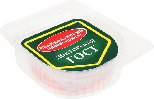 Колбаса вареная МК ВЕЛИКОЛУКСКИЙ Докторская ГОСТ, нарезка, 250г, детальное фото