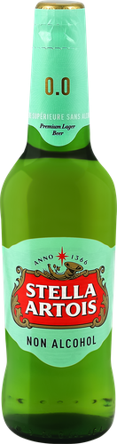 Пиво светлое безалкогольное STELLA ARTOIS фильтрованное пастеризованное, не более 0,5%, 0.44л, детальное фото