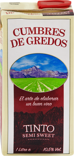 Вино CUMBRES DE GREDOS красное полусладкое, 1л