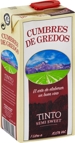 Вино CUMBRES DE GREDOS красное полусладкое, 1л, картинка