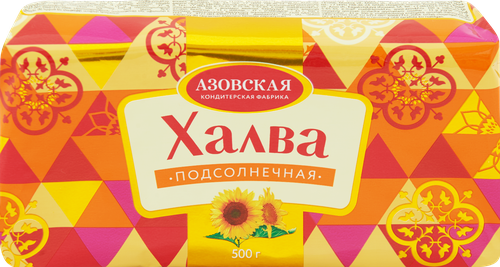 Халва подсолнечная АЗОВСКАЯ КФ, 500г, изображение
