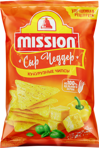 Чипсы кукурузные MISSION Сыр чеддер, 150г, фото