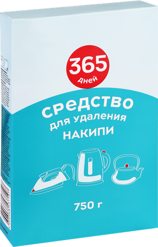 Средство для удаления накипи 365 ДНЕЙ Антинакипин, 750г, крупный план