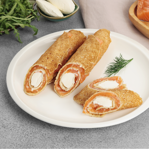 Блинчик с сыром и лососем ЛЕНТА FRESH, весовой, изображение